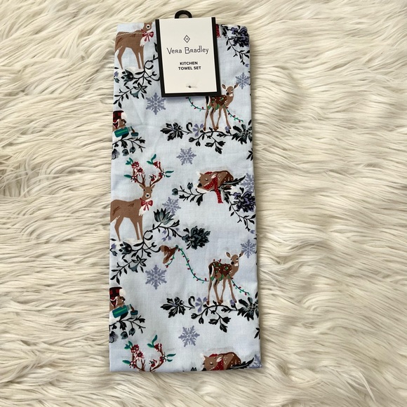 {Vera Bradley} Apron & Kitchen Towel Bundle in Merry Mischief Snow Day - NWT - Picture 5 of 7